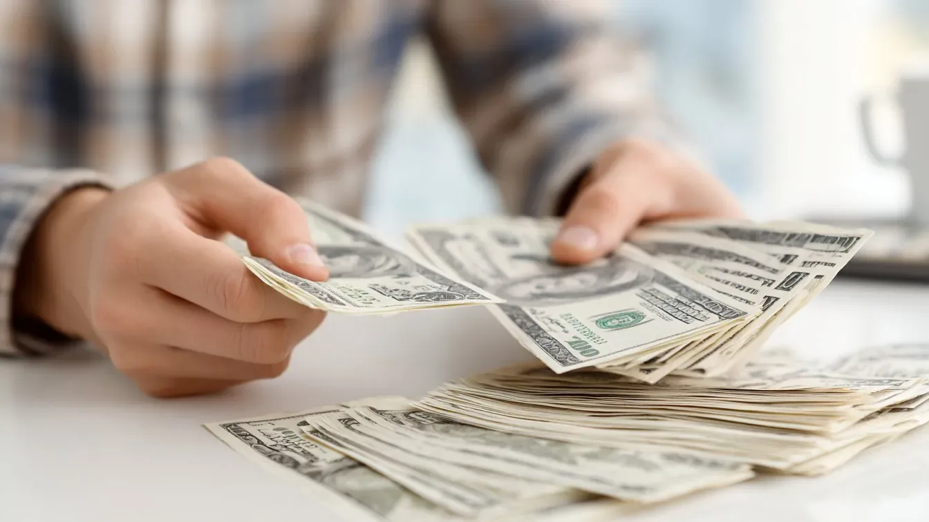 Comparing loan options at a desk